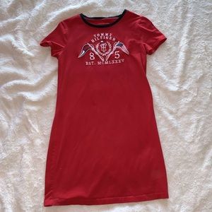 Red Tommy Hilfiger t-shirt dress